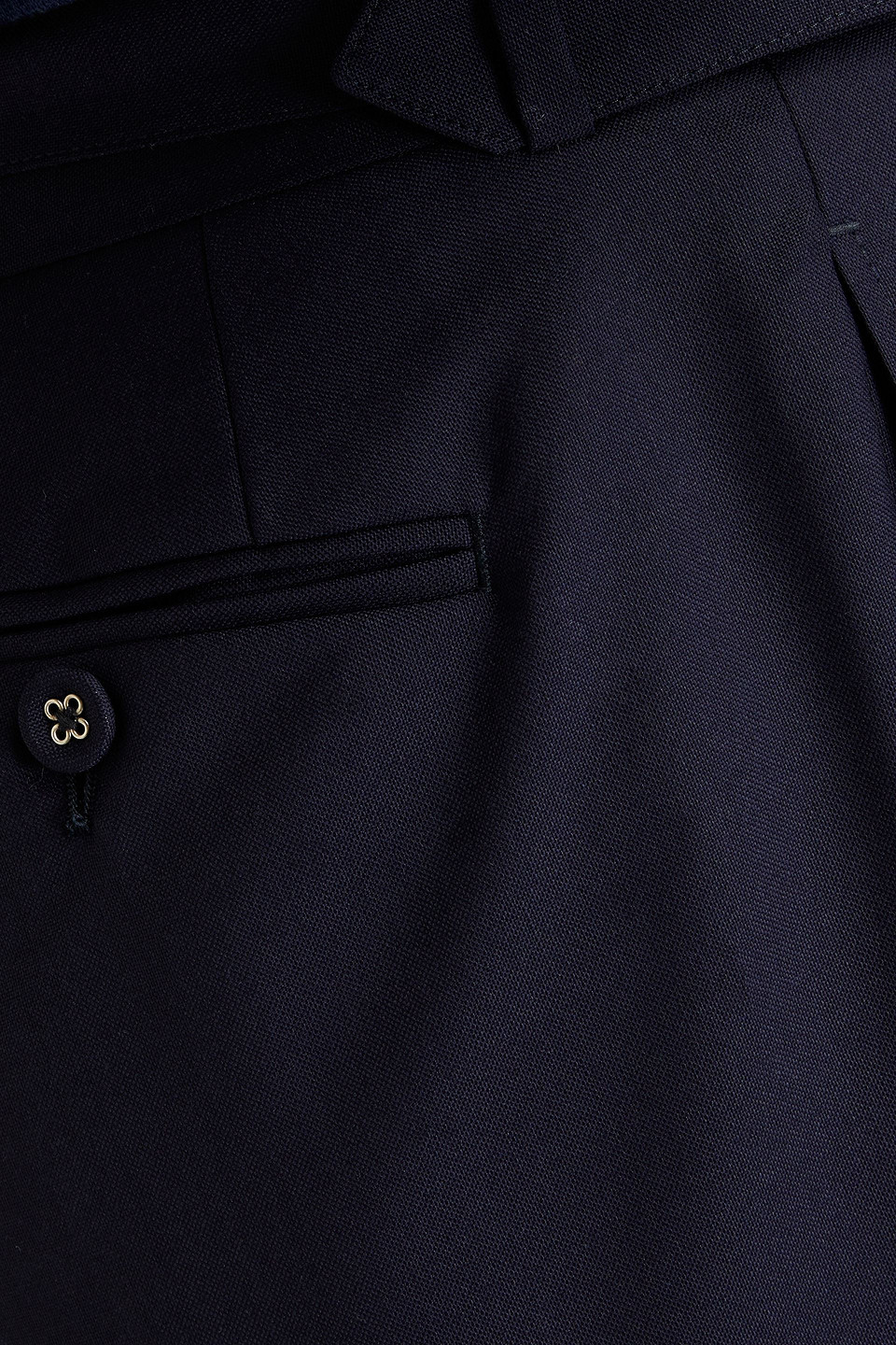 Shop Officine Generale Paul Wool Suit Pants In Navy