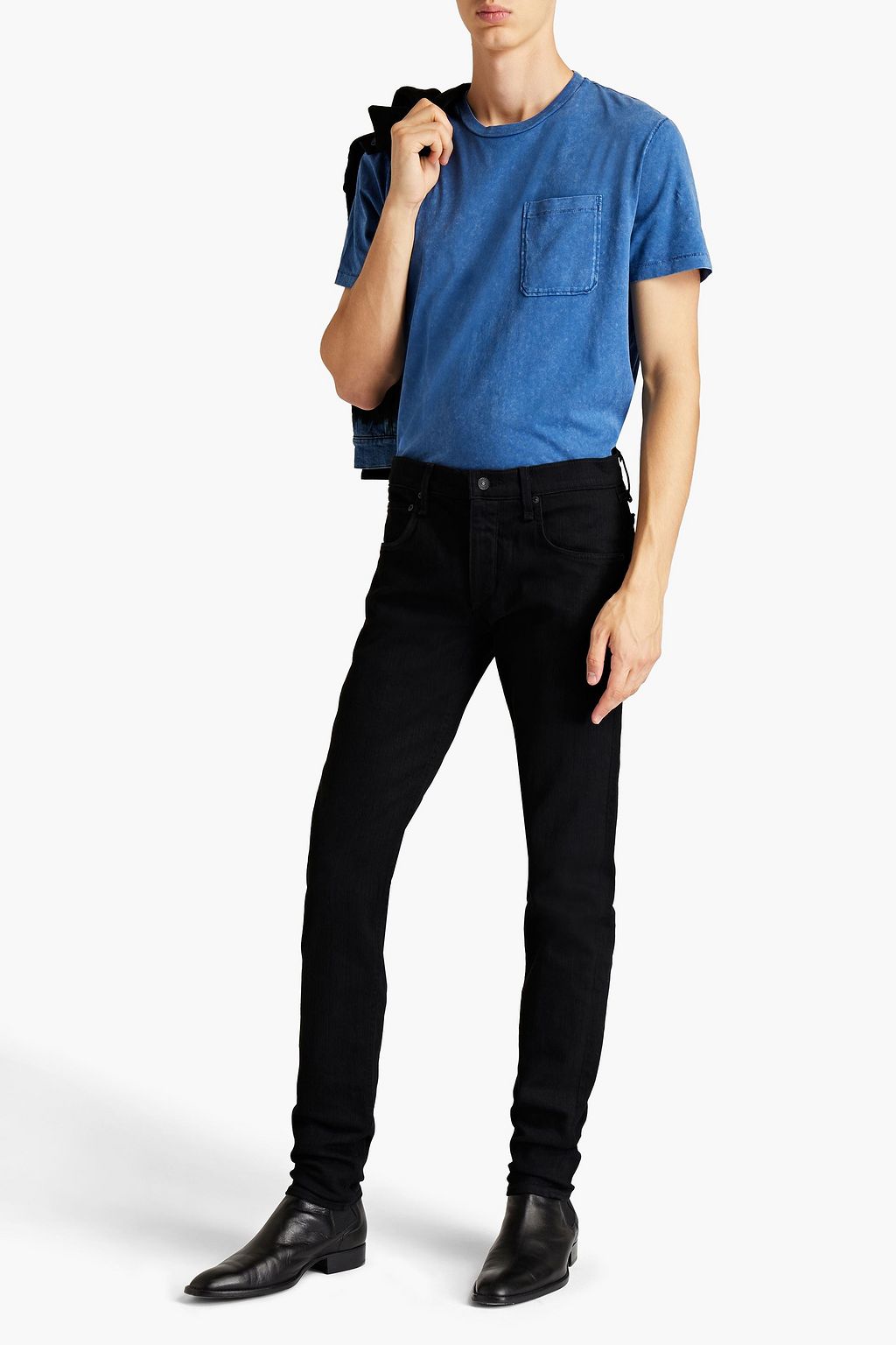 7 FOR ALL MANKIND Bleached cotton-jersey T-shirt