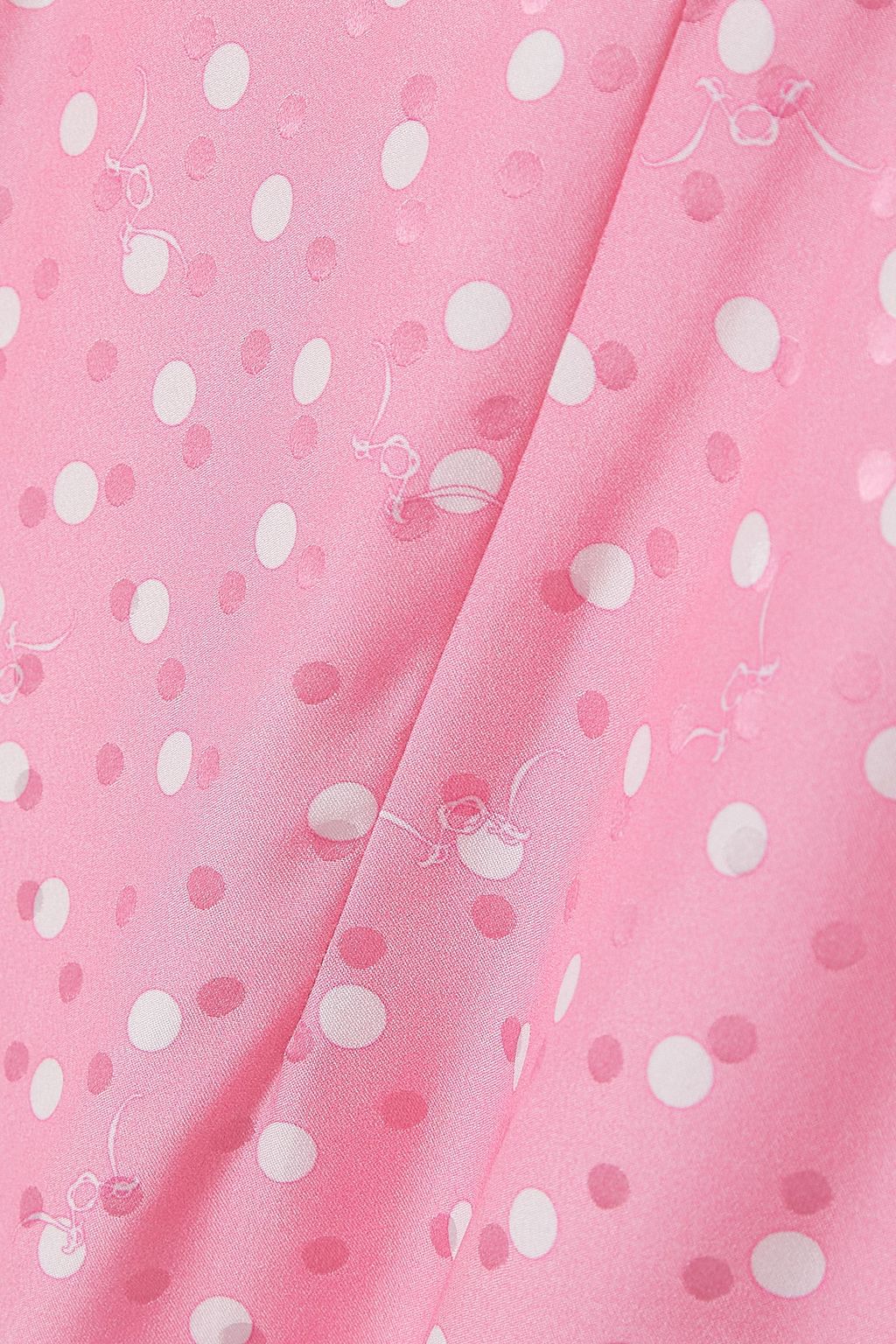 ROWEN ROSE Tie-detailed printed silk midi dress