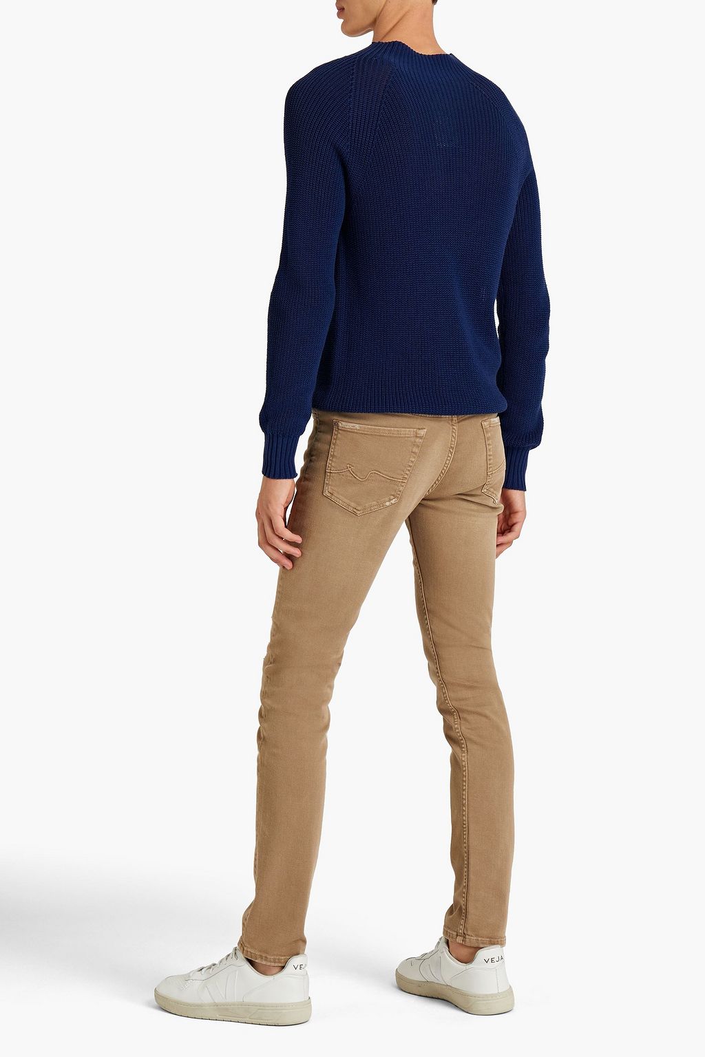7 FOR ALL MANKIND Ronnie skinny-fit distressed denim jeans