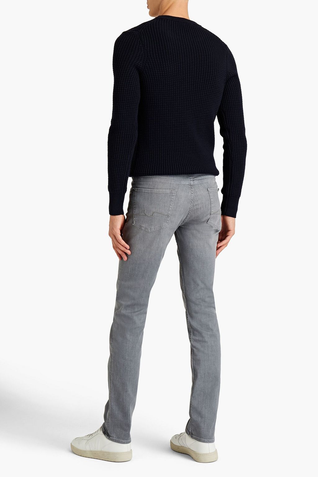 7 FOR ALL MANKIND Slimmy slim-fit whiskered denim jeans