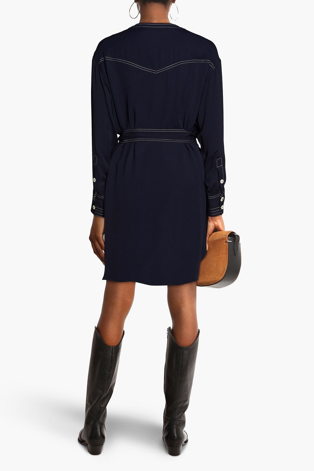 CLAUDIE PIERLOT Pleated crepe mini dress