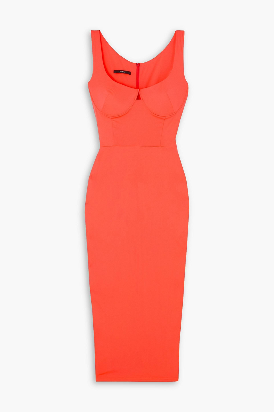 Alex Perry Alden Stretch-jersey Midi Dress In Coral