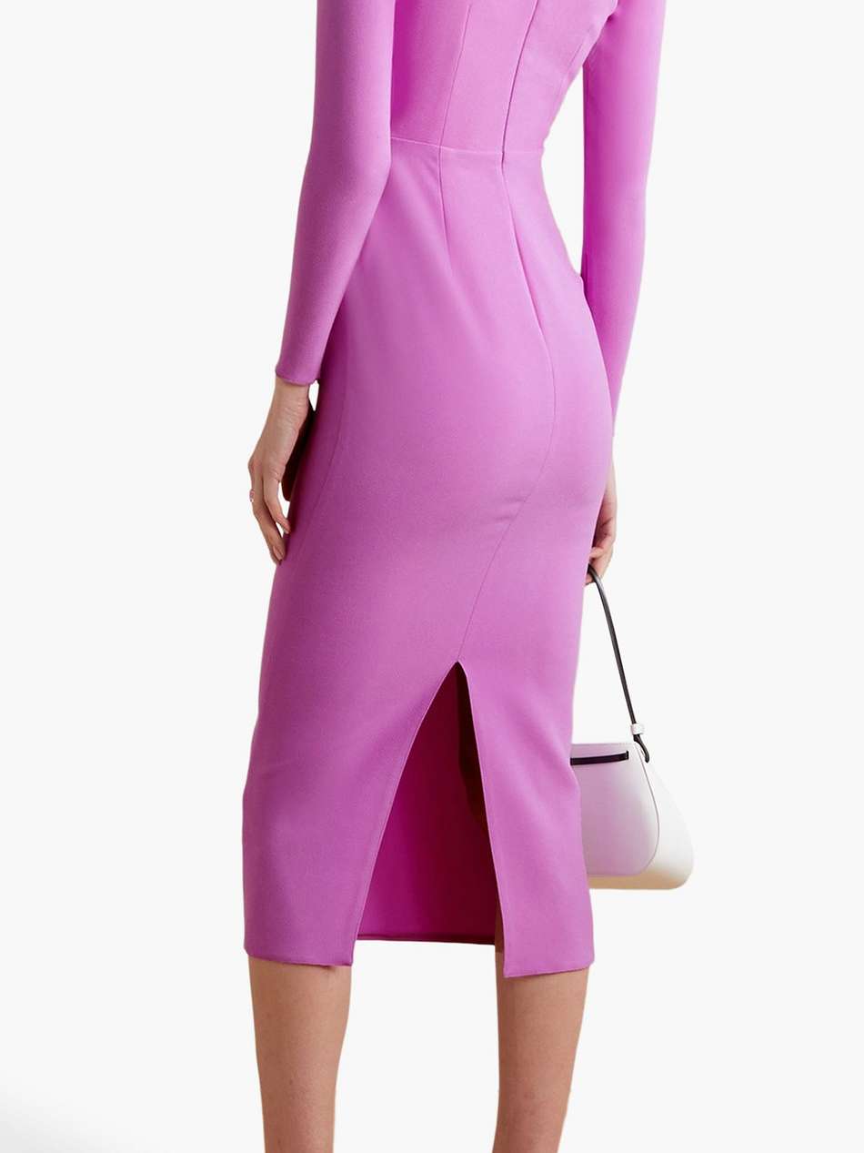 maren stretch-crepe midi dress