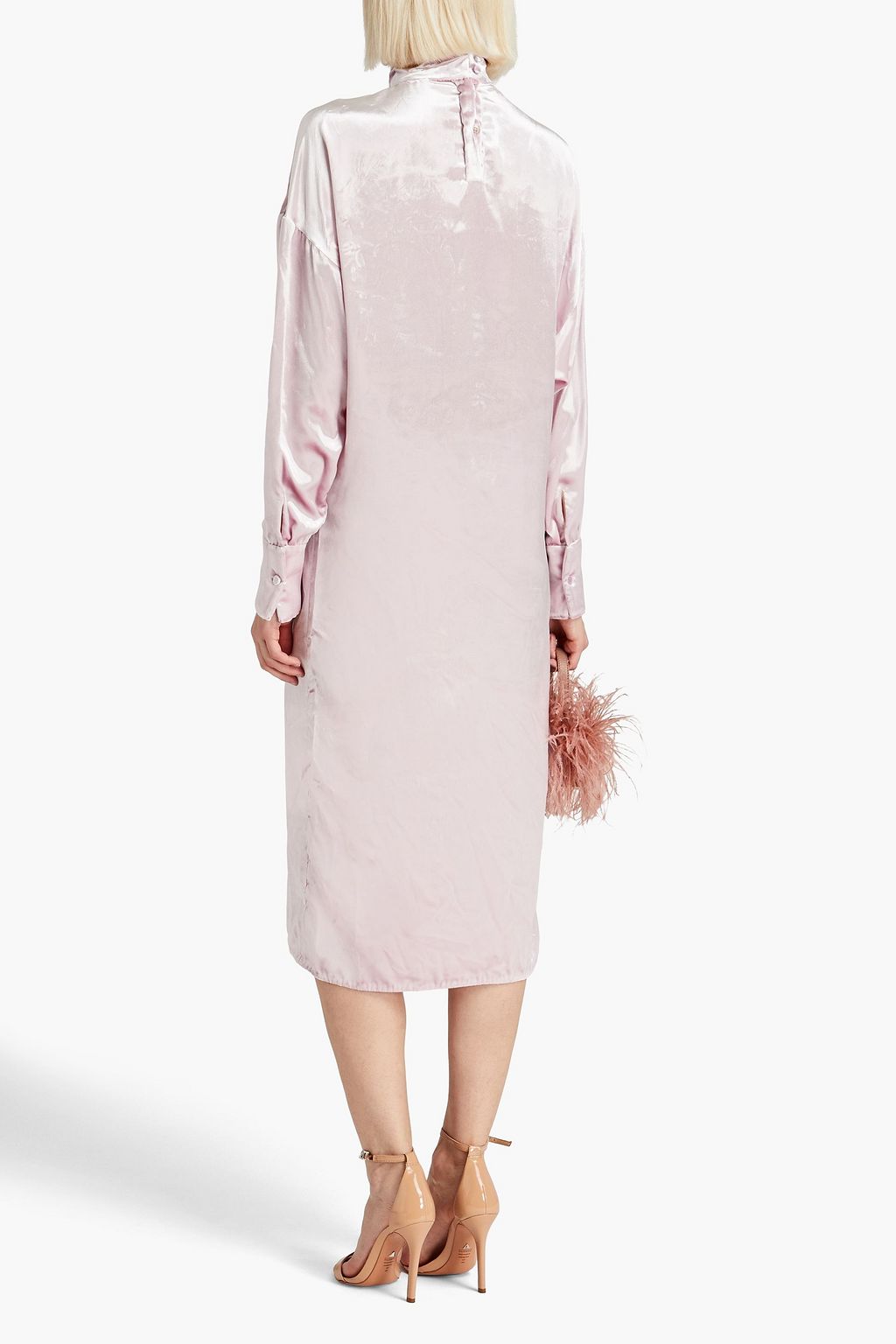 VALENTINO GARAVANI Crushed-velvet midi dress