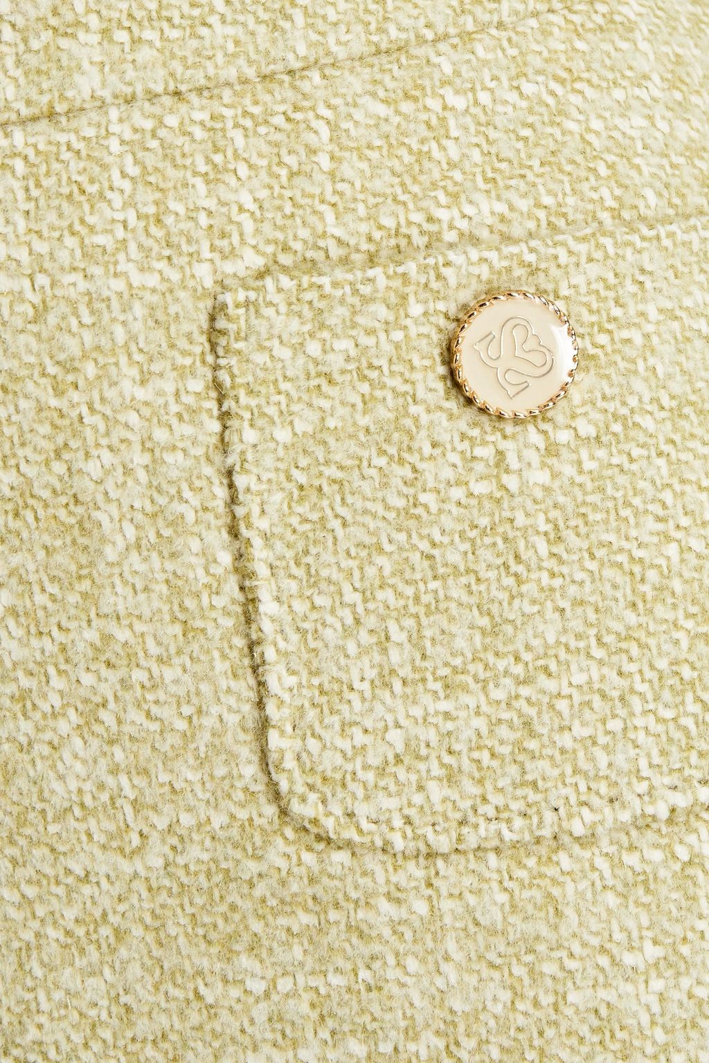 SANDRO Wool-blend tweed mini skirt