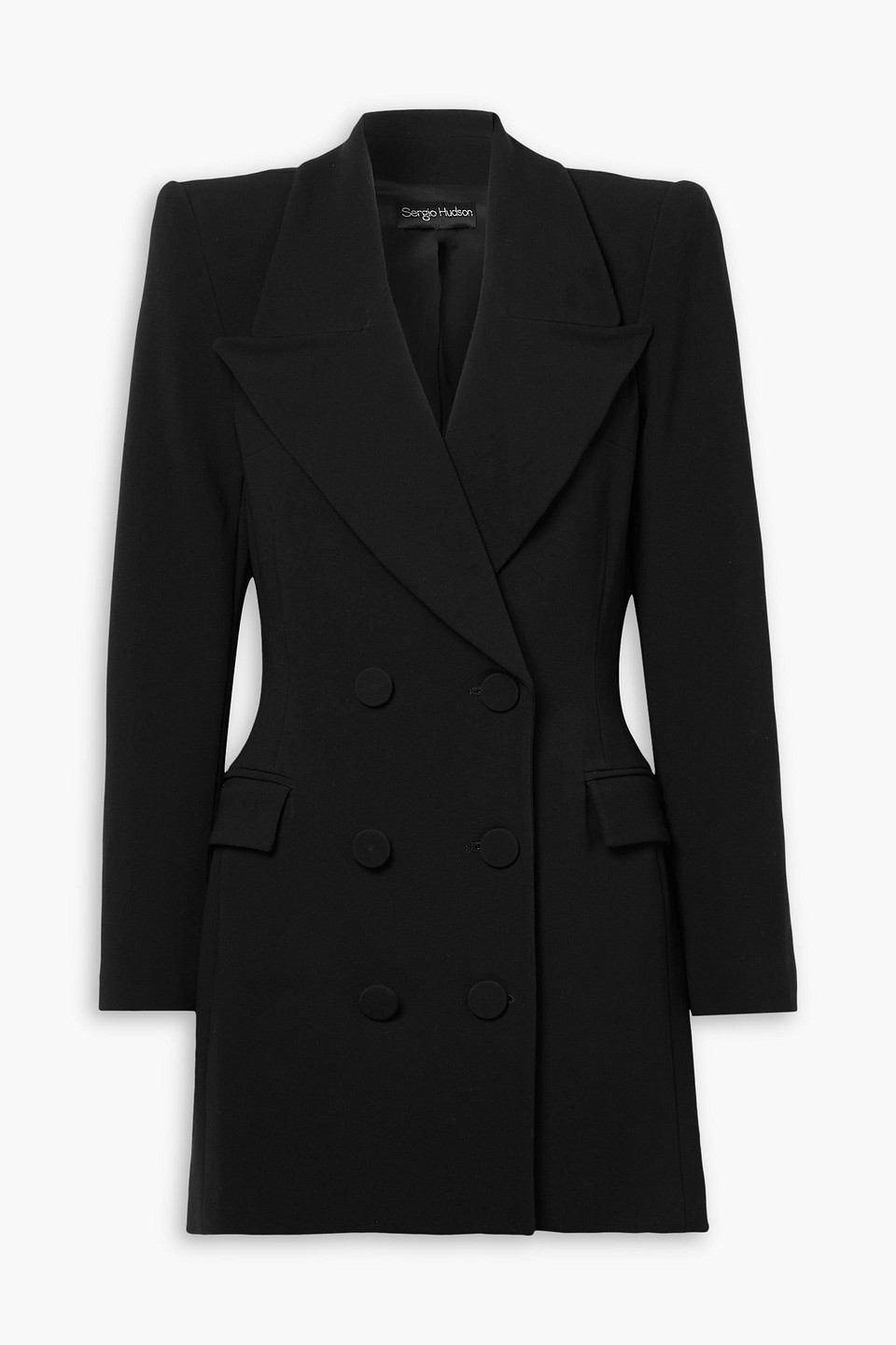 Sergio Hudson Minikleid Aus Cady In Schwarz