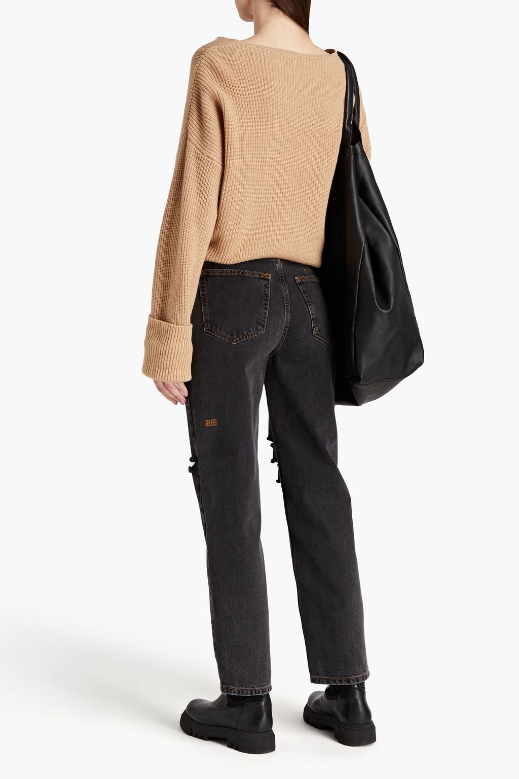 KSUBI Playback hoch sitzende Jeans mit geradem Bein in Distressed-Optik