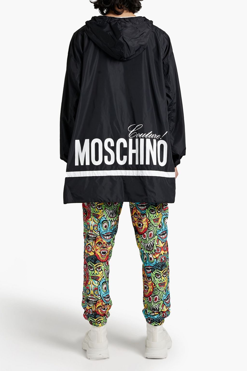 MOSCHINO Printed shell hooded jacket