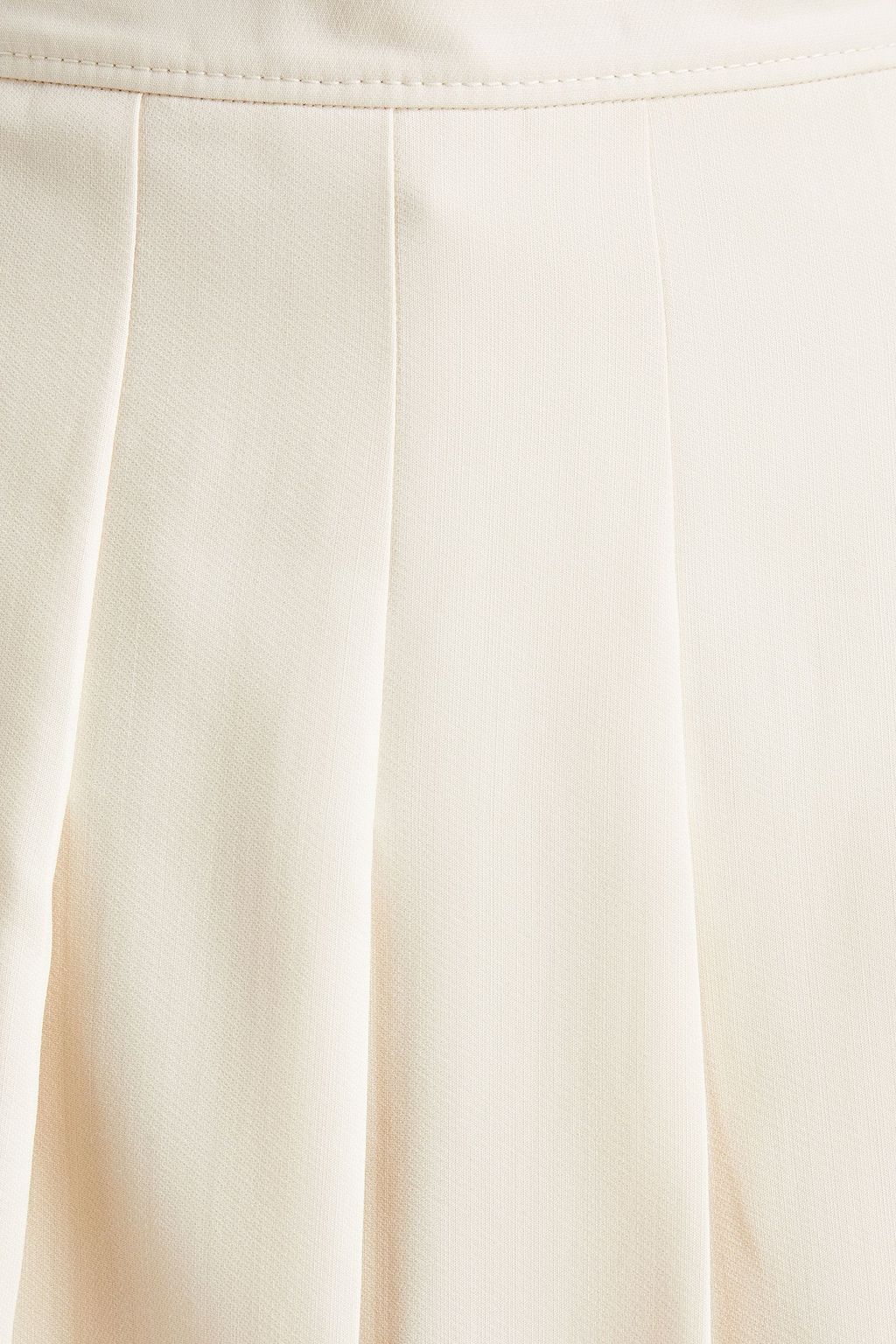 VALENTINO GARAVANI Pleated wool and silk-blend crepe skirt