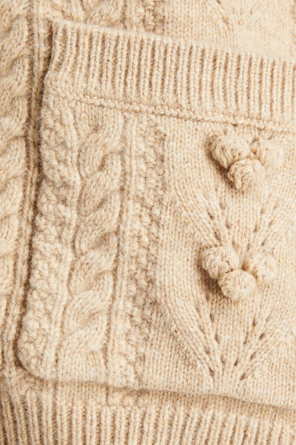 SANDRO Pompomembellished wool cardigan THE