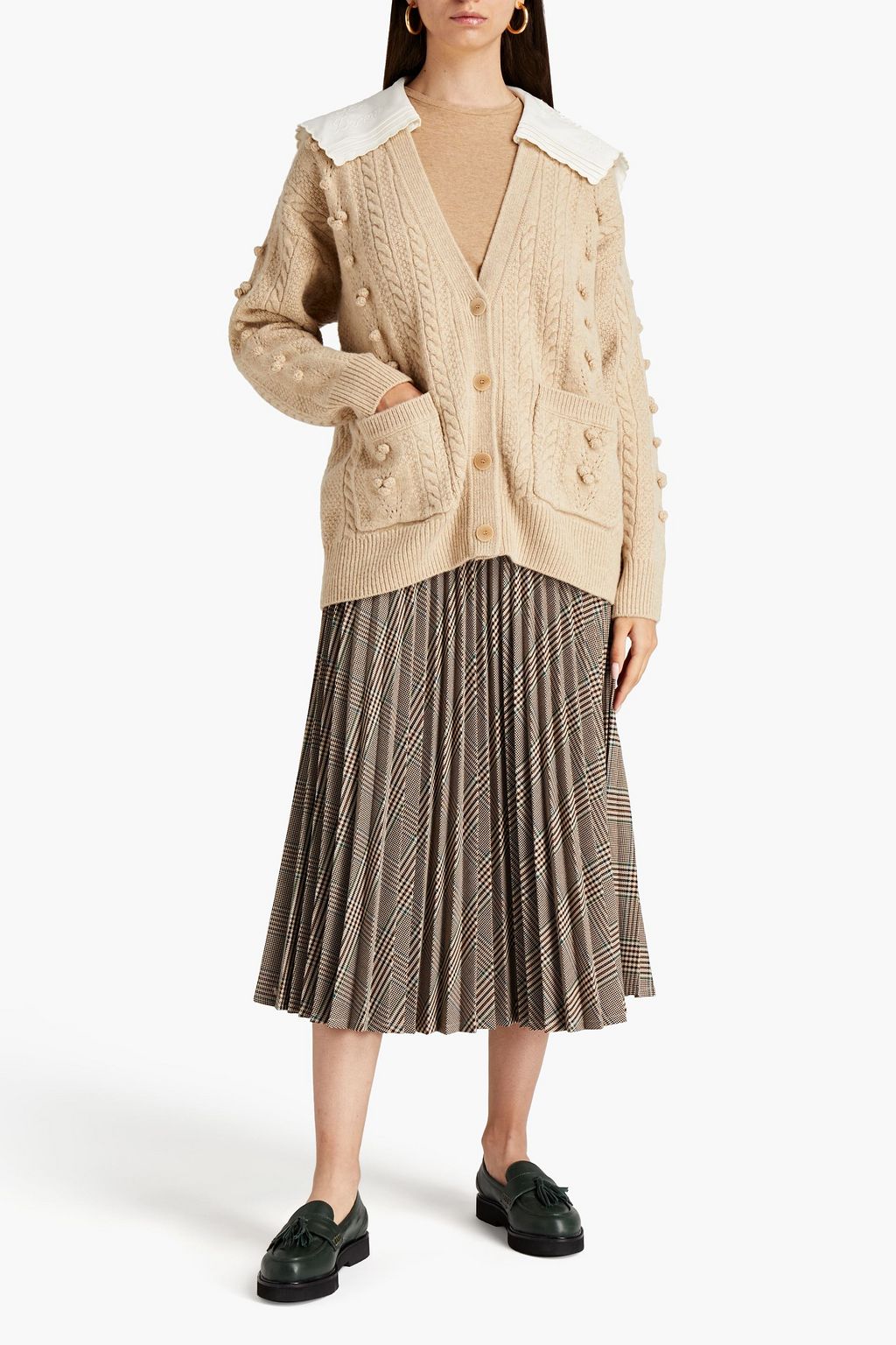 SANDRO Pompomembellished wool cardigan THE