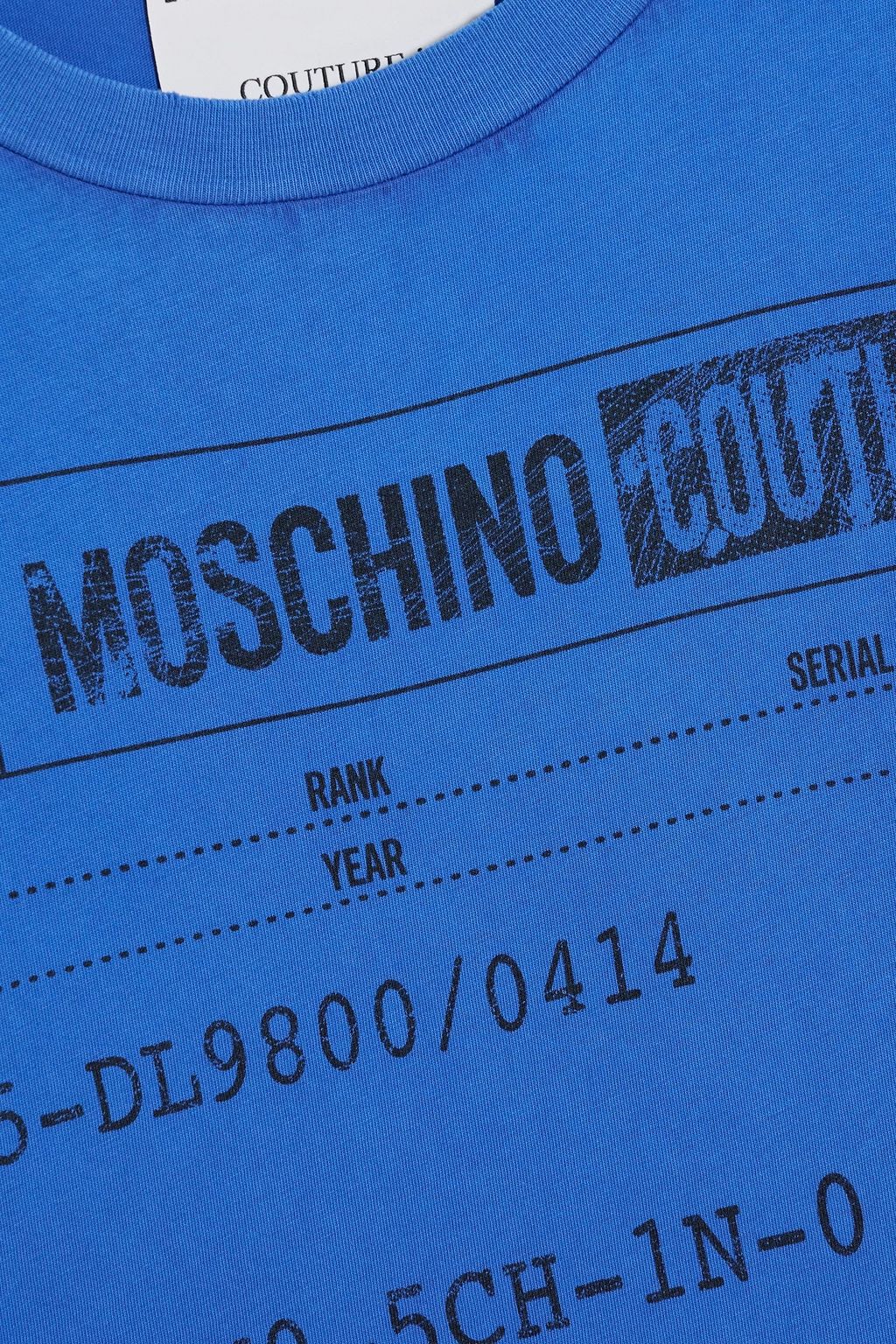 MOSCHINO Distressed printed cotton-jersey T-shirt