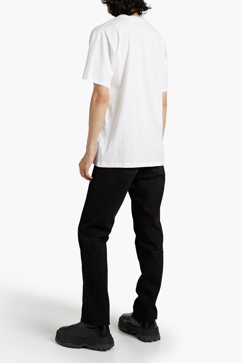 MOSCHINO Metallic printed cotton-jersey T-shirt