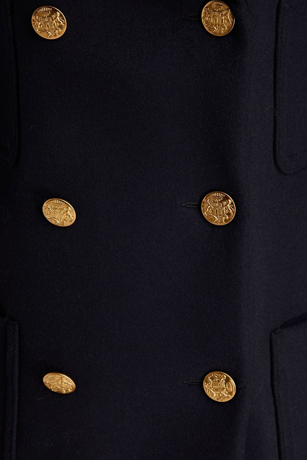 SANDRO Salvator double-breasted wool-blend felt coat
