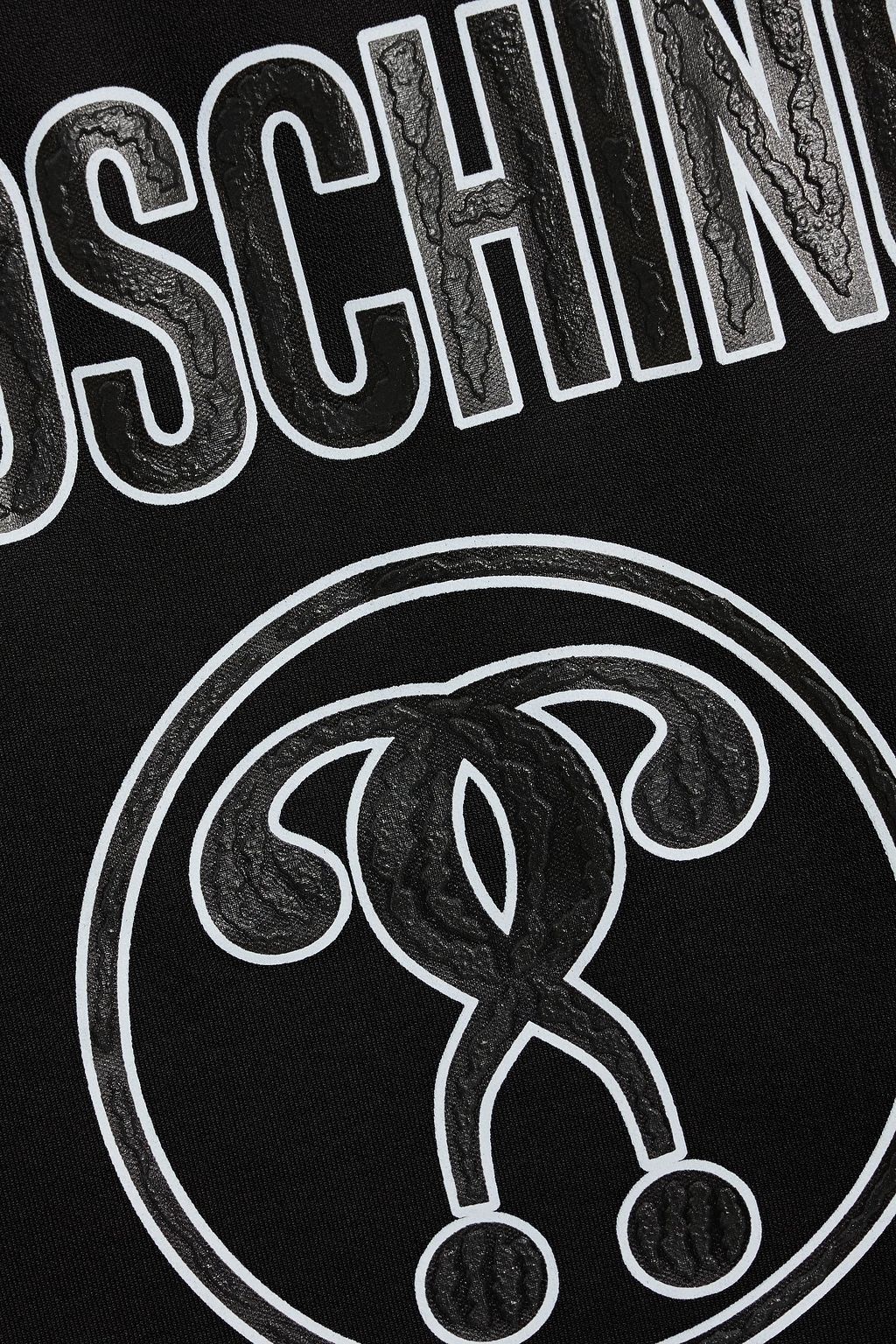 MOSCHINO Logo-appliquéd printed tech-jersey tank