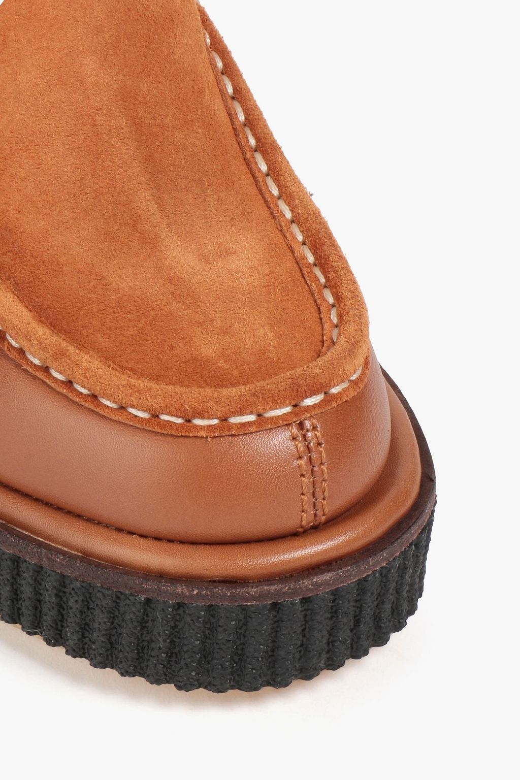 RAG & BONE Sloane leather and suede wedge Chelsea boots