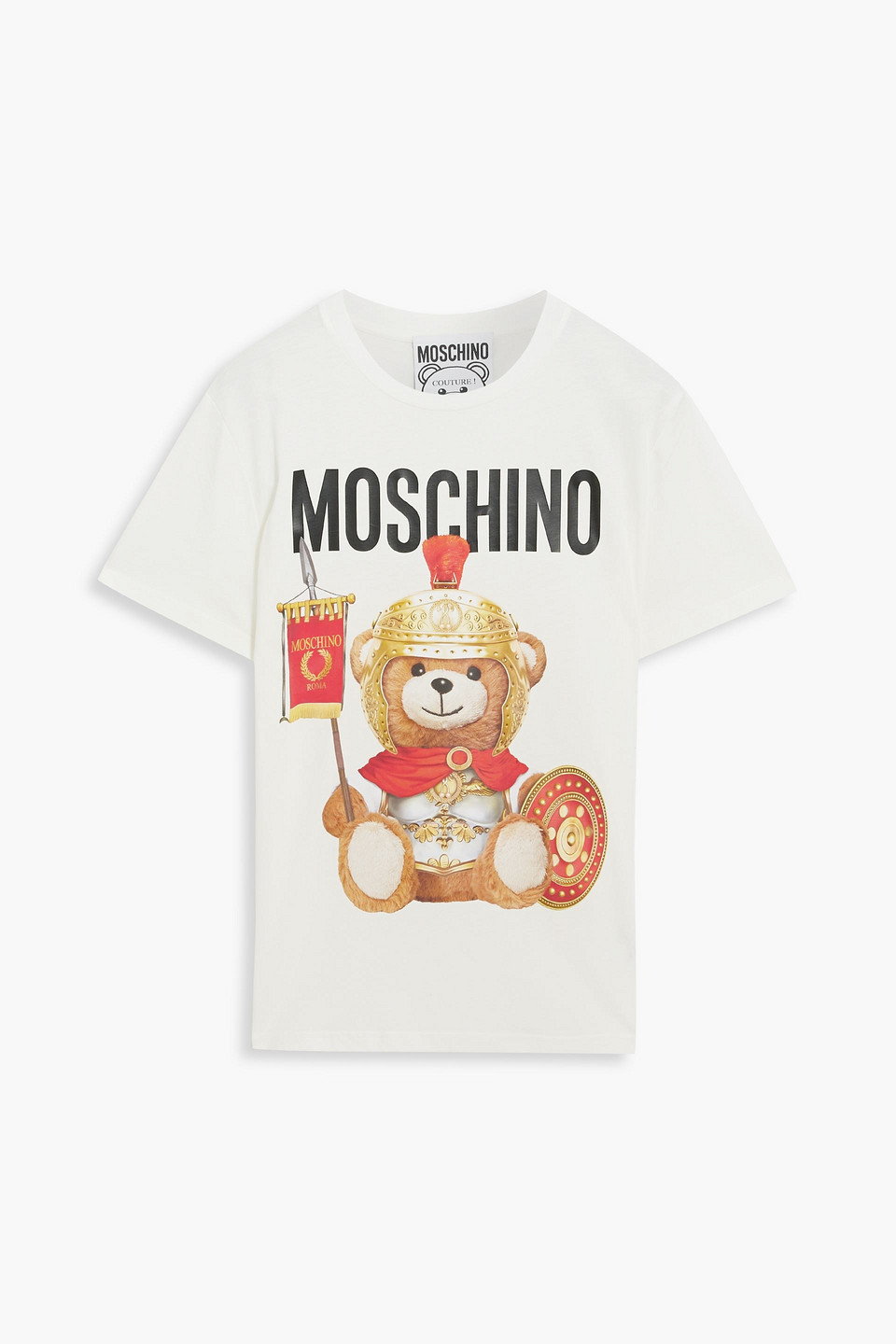 moschino - printed cotton-jersey t-shirt - white - it 44