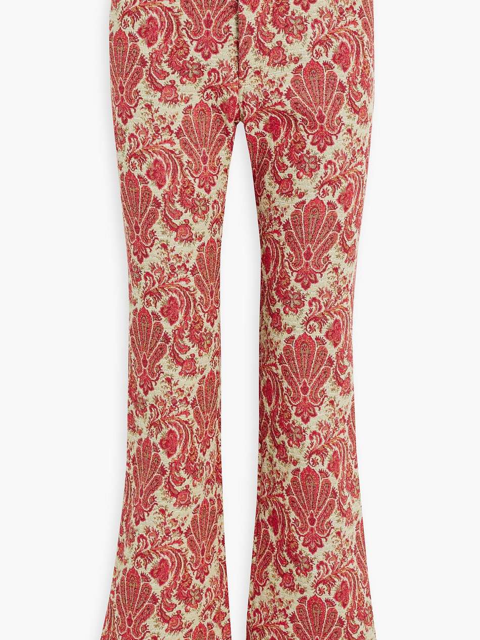 jacquard flared pants