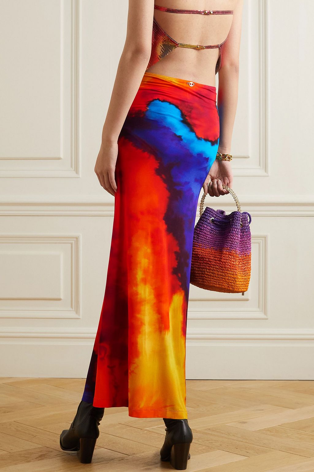 RABANNE Dégradé jersey maxi skirt
