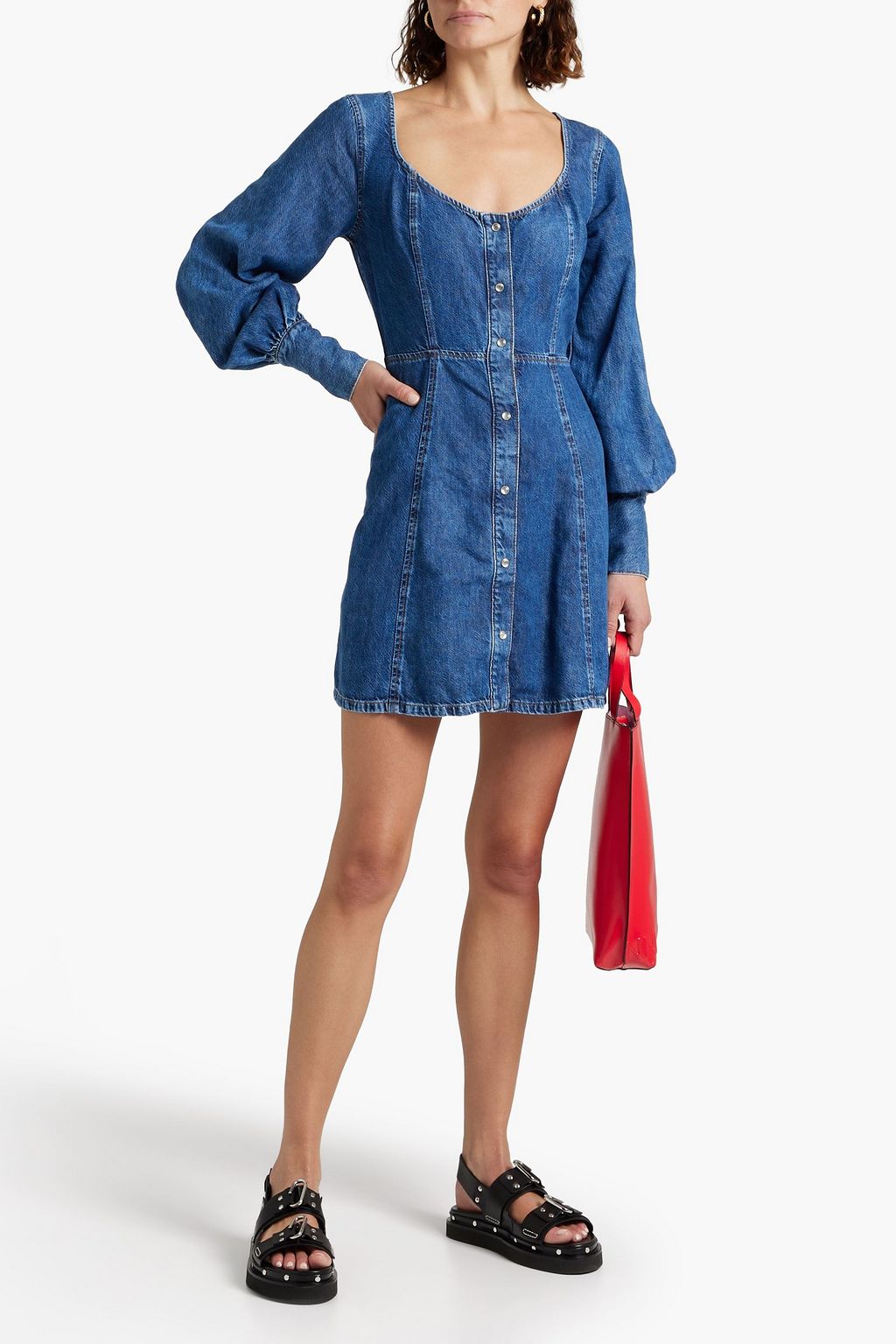 GANNI Denim mini dress