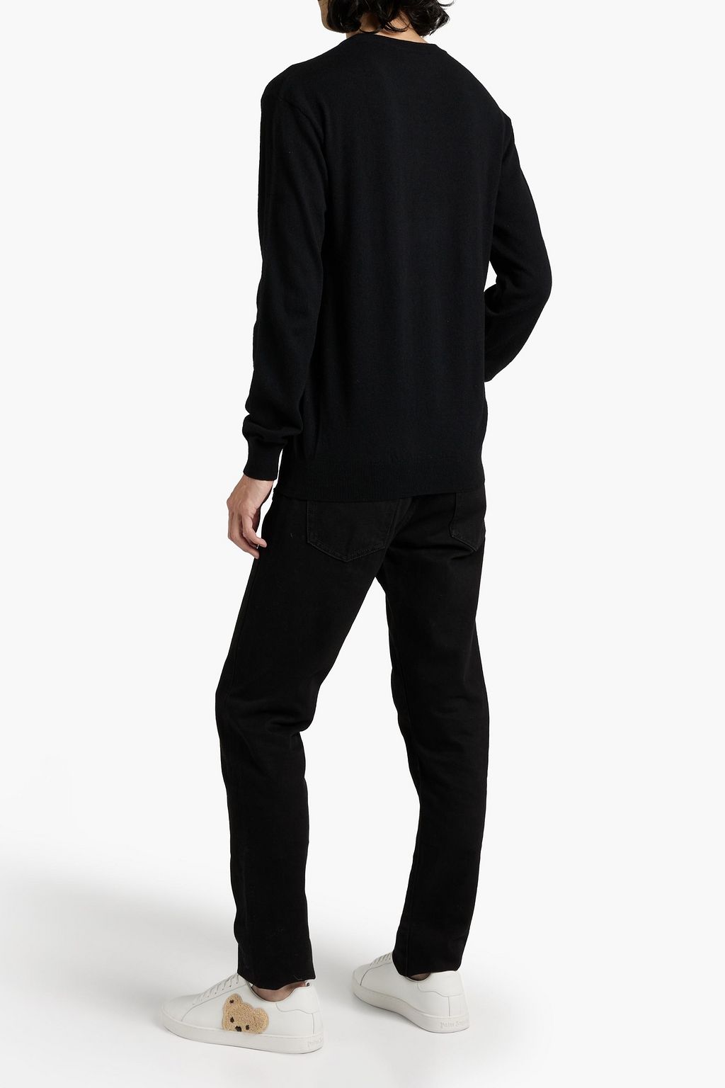 MOSCHINO Metallic jacquard-knit wool-blend sweater