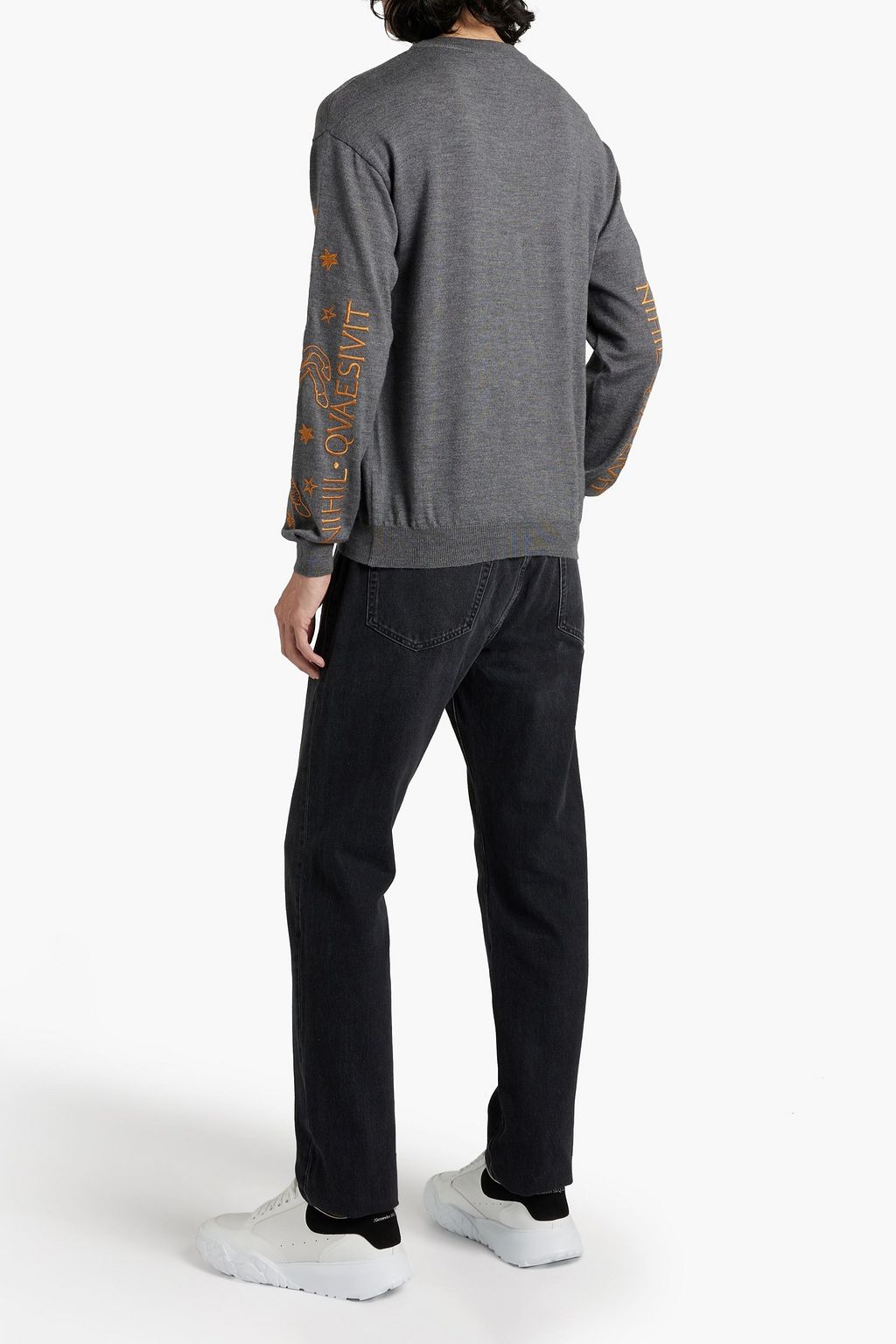 MOSCHINO Embroidered wool sweater