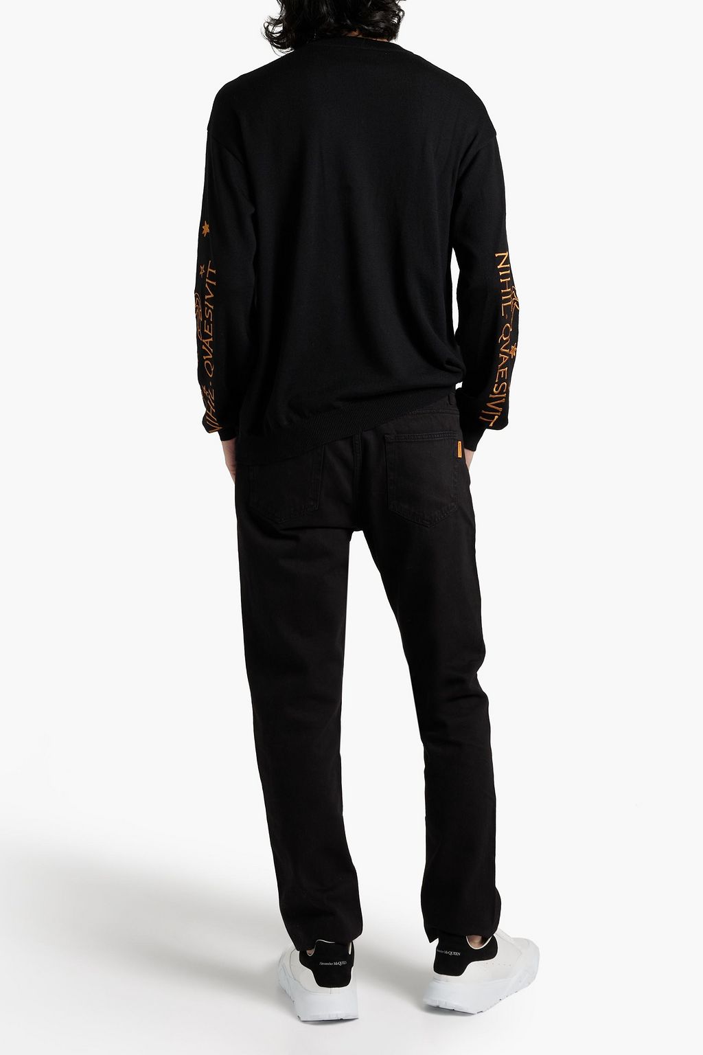 MOSCHINO Embroidered wool sweater