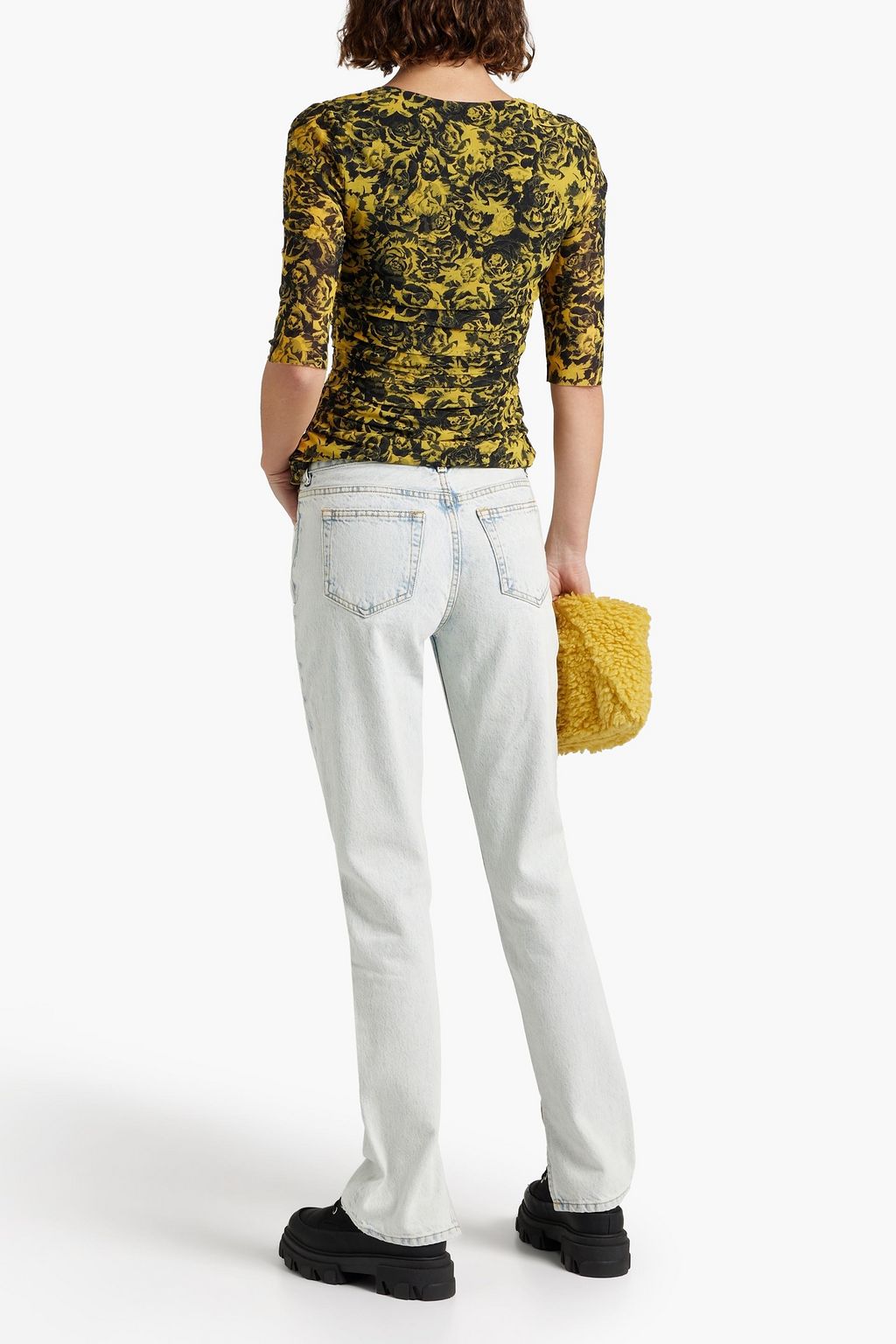 GANNI Bleached highrise slimleg jeans THE