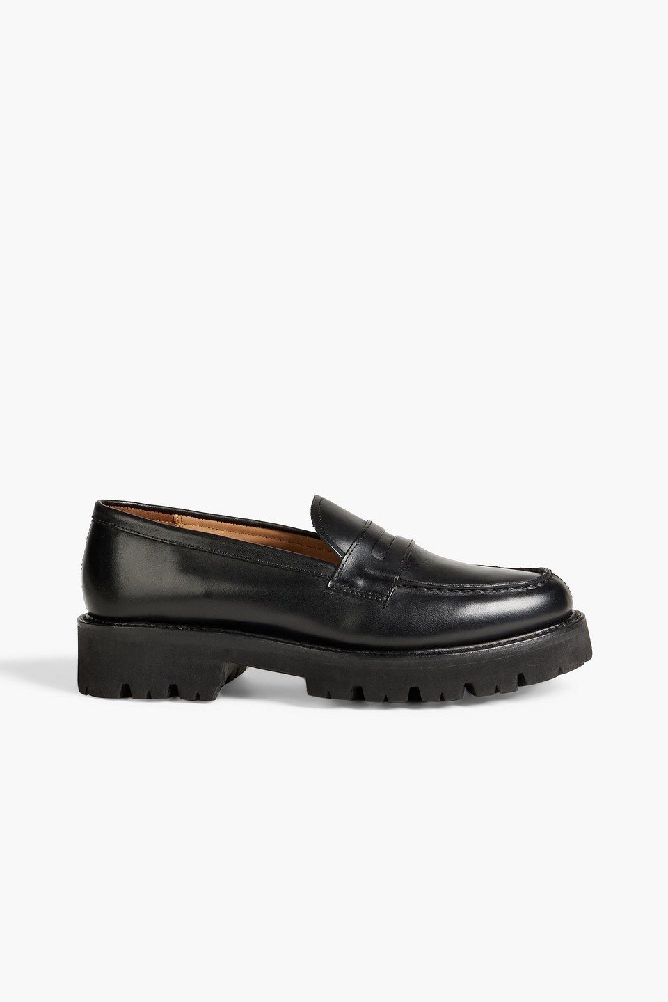 Grenson Philippa leather platform loafers