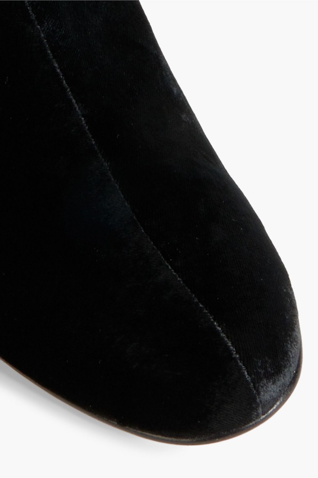 RED(V) Velvet ankle boots