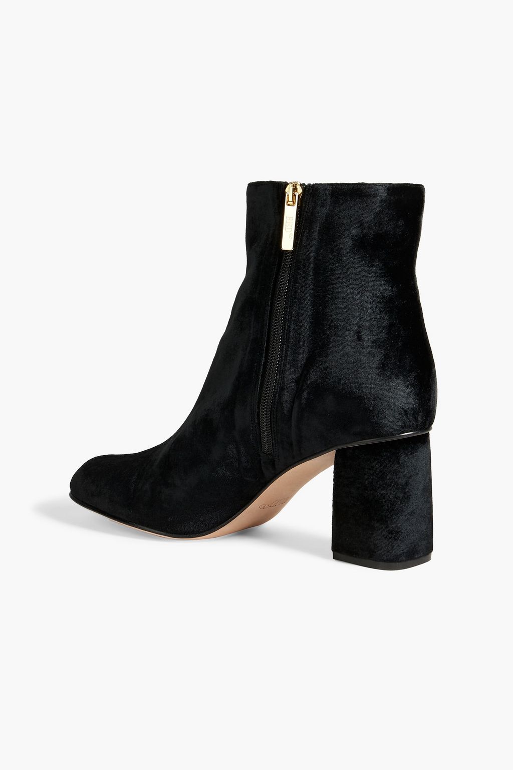 RED(V) Velvet ankle boots