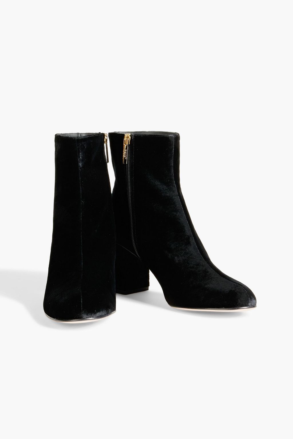RED(V) Velvet ankle boots