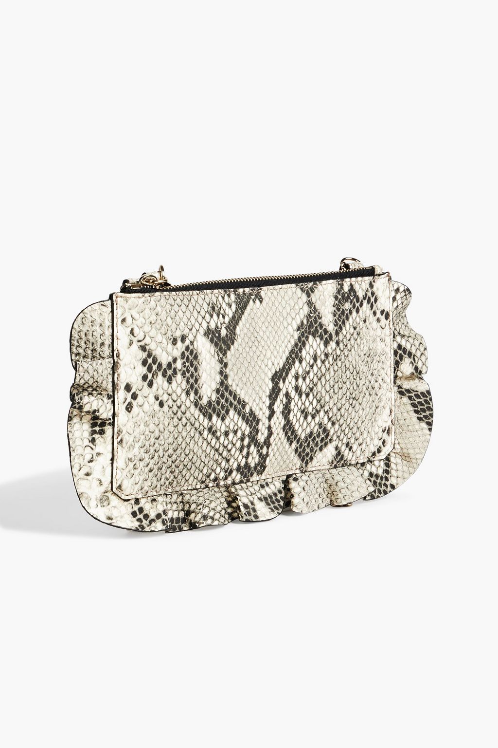 RED(V) Rock Ruffle snake-effect leather cross-body bag