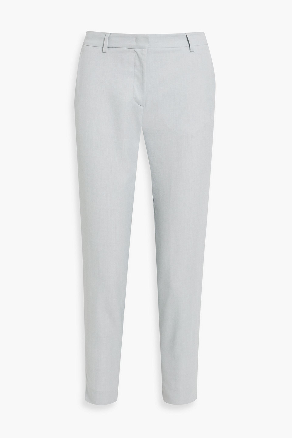 Fabiana Filippi Merino Wool-blend Twill Tapered Pants In Light Gray