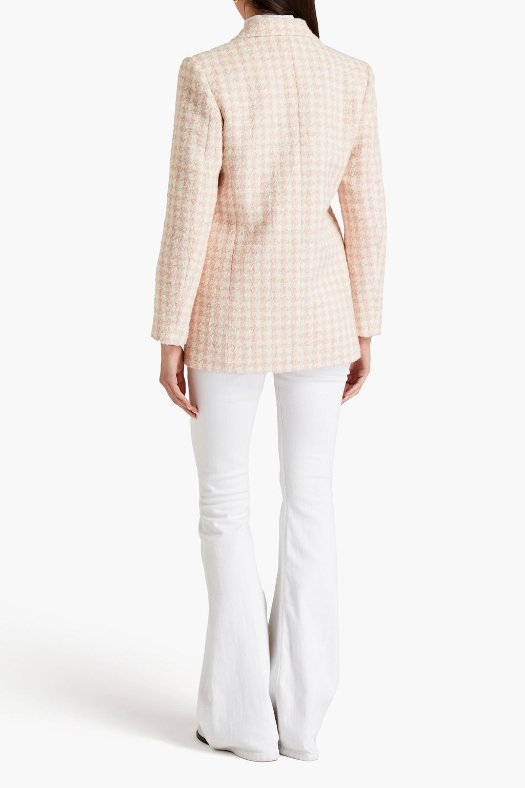 SANDRO Blazer aus Tweed mit Hahnentrittmuster