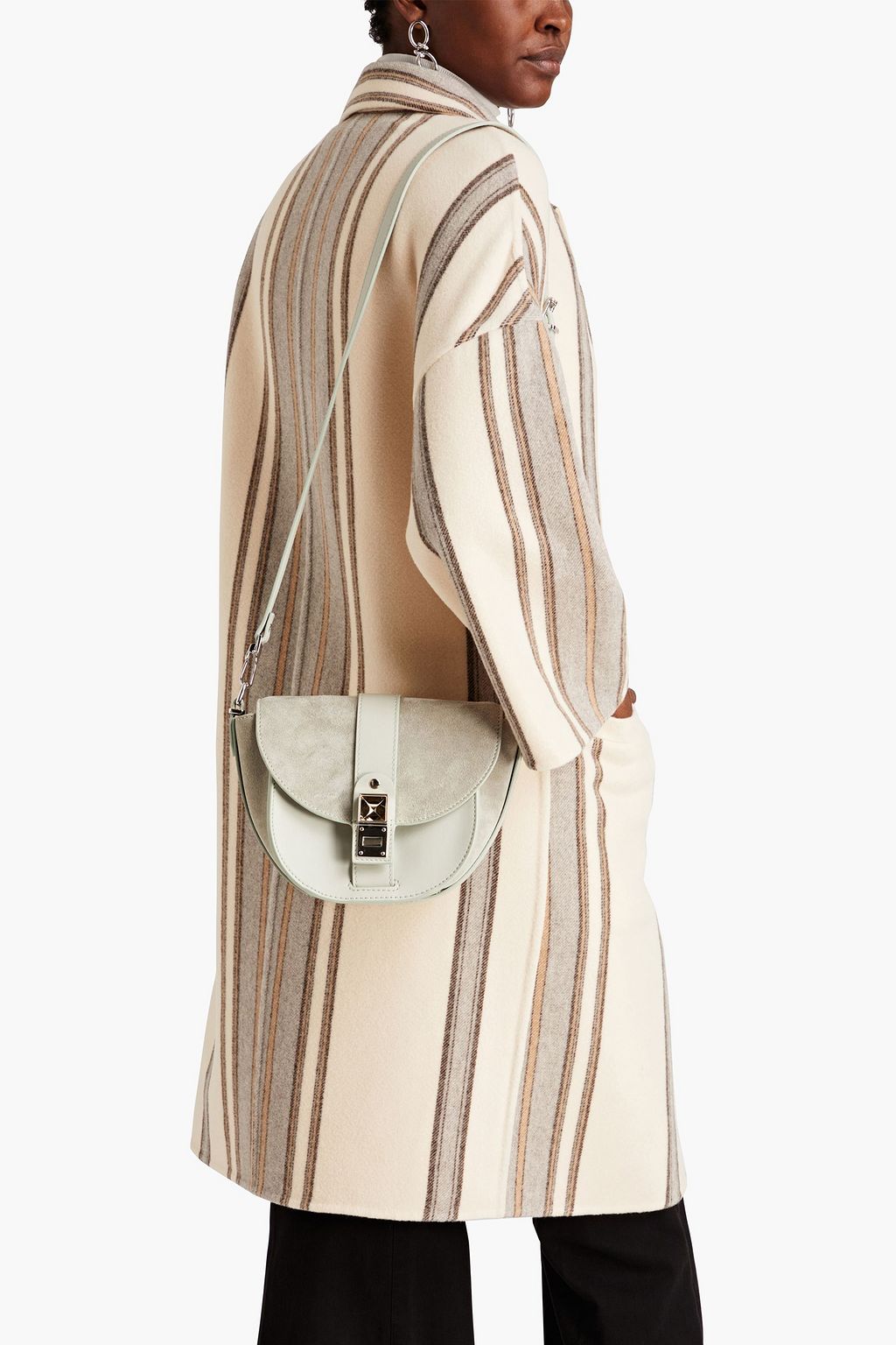 PROENZA SCHOULER Suede-paneled leather shoulder bag