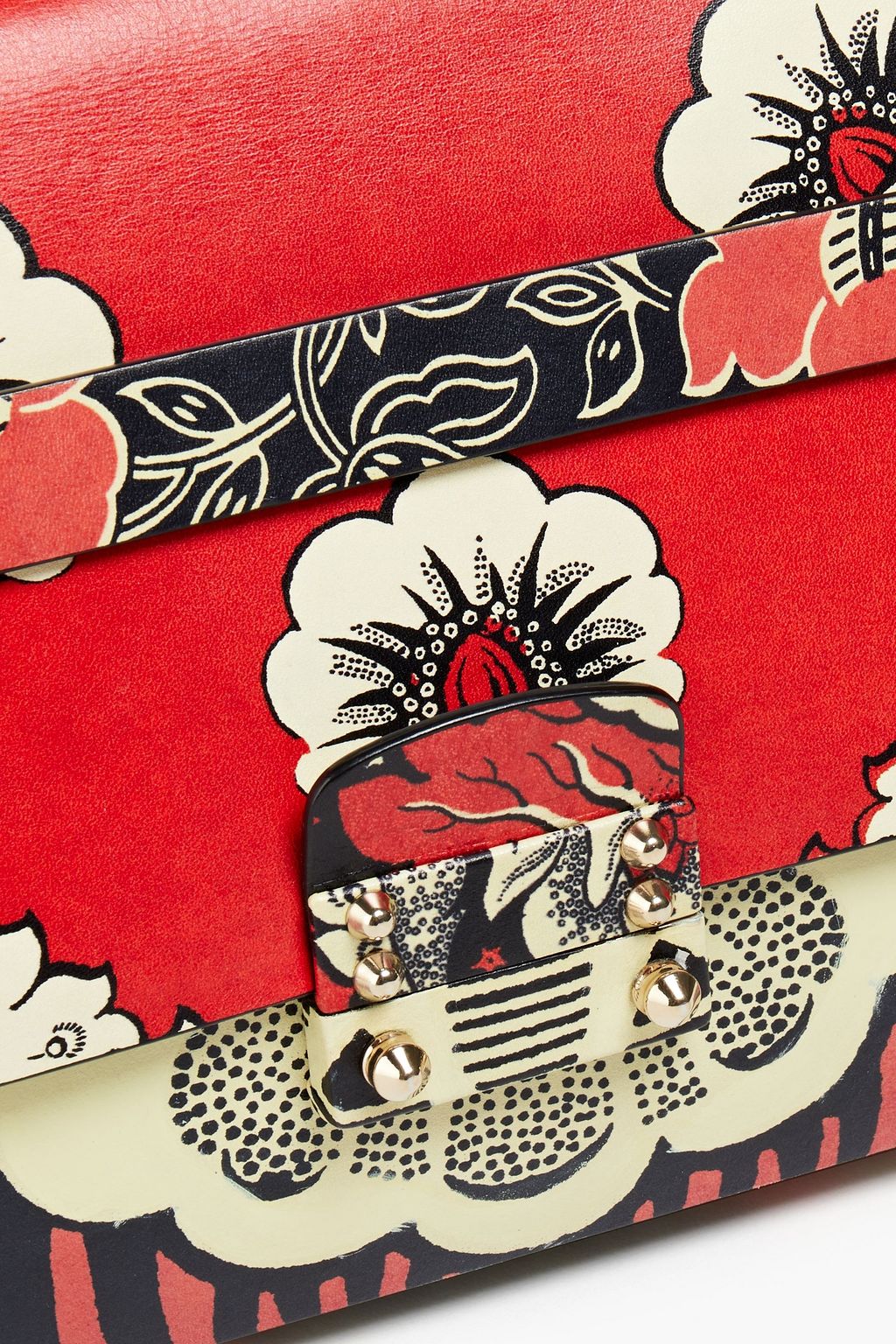 VALENTINO GARAVANI Printed leather clutch