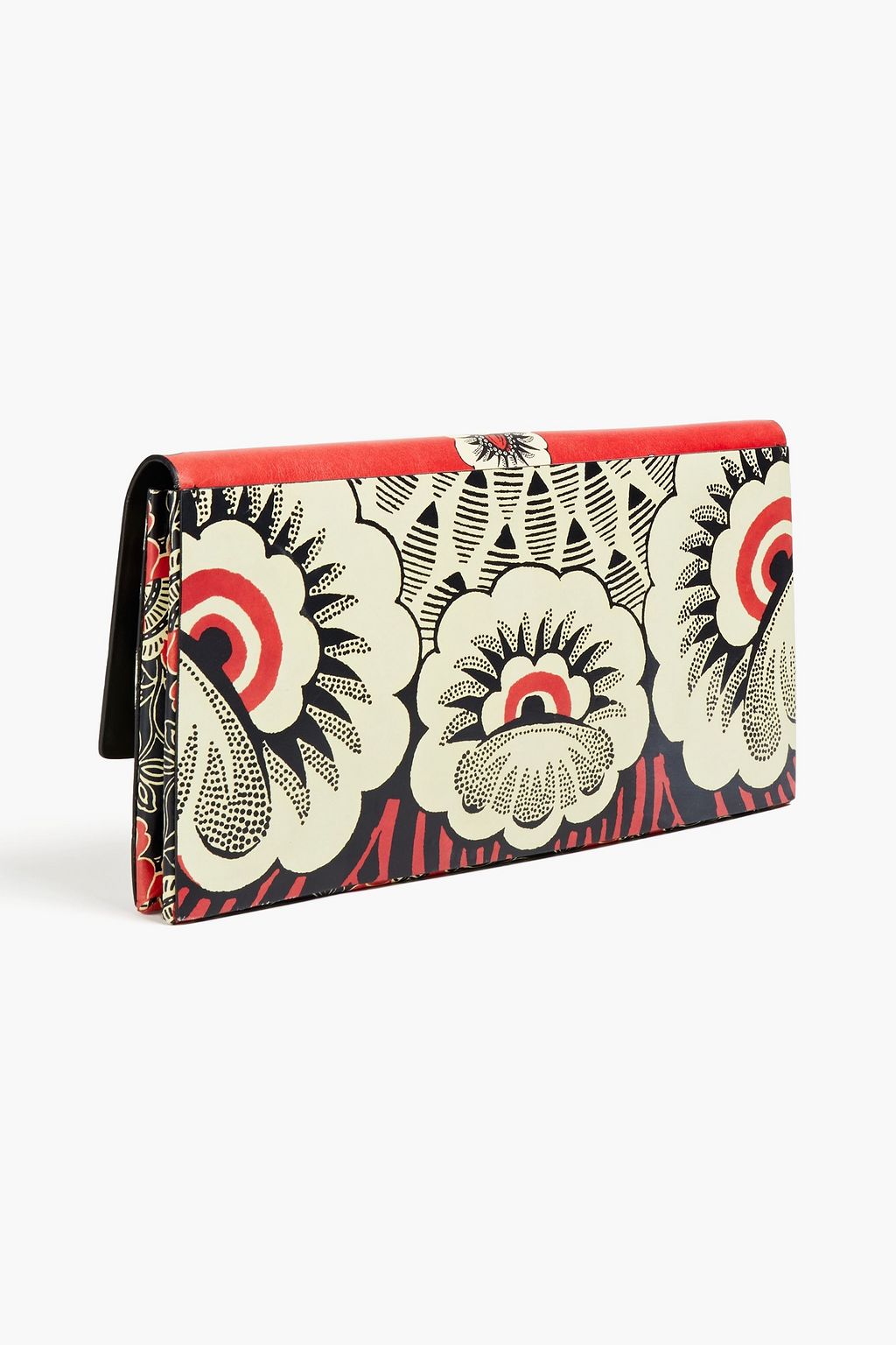 VALENTINO GARAVANI Printed leather clutch
