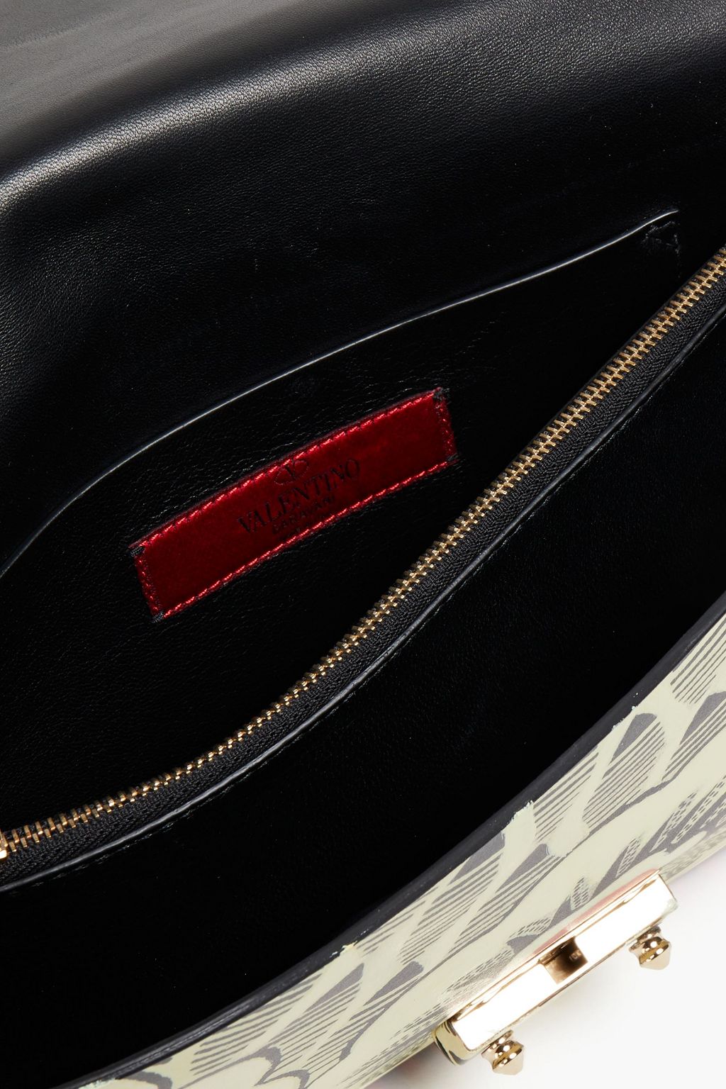 VALENTINO GARAVANI Printed leather clutch