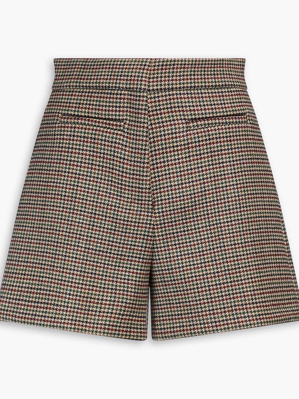houndstooth tweed shorts