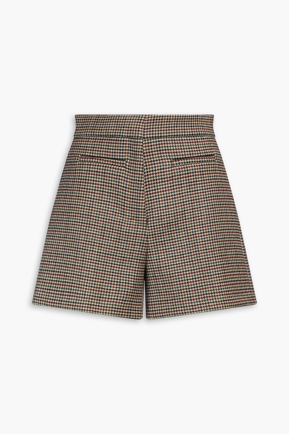 Sandro Shorts Aus Tweed Mit Hahnentrittmuster In Mushroom