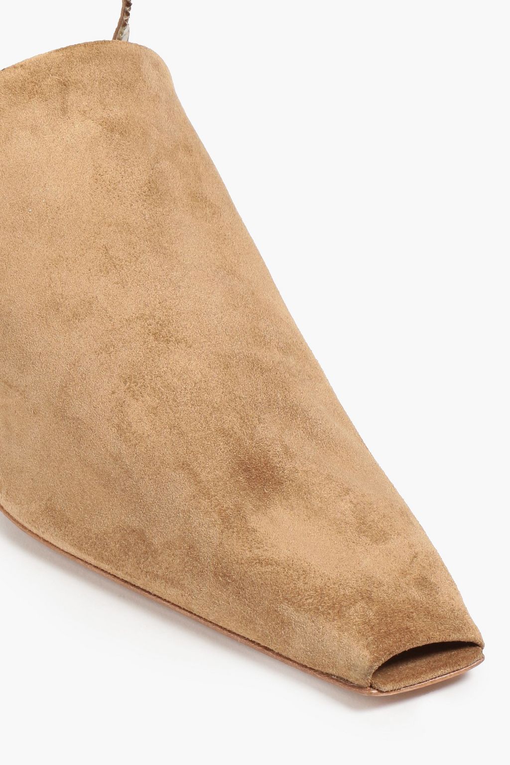 NANUSHKA Snake-effect leather and suede mules