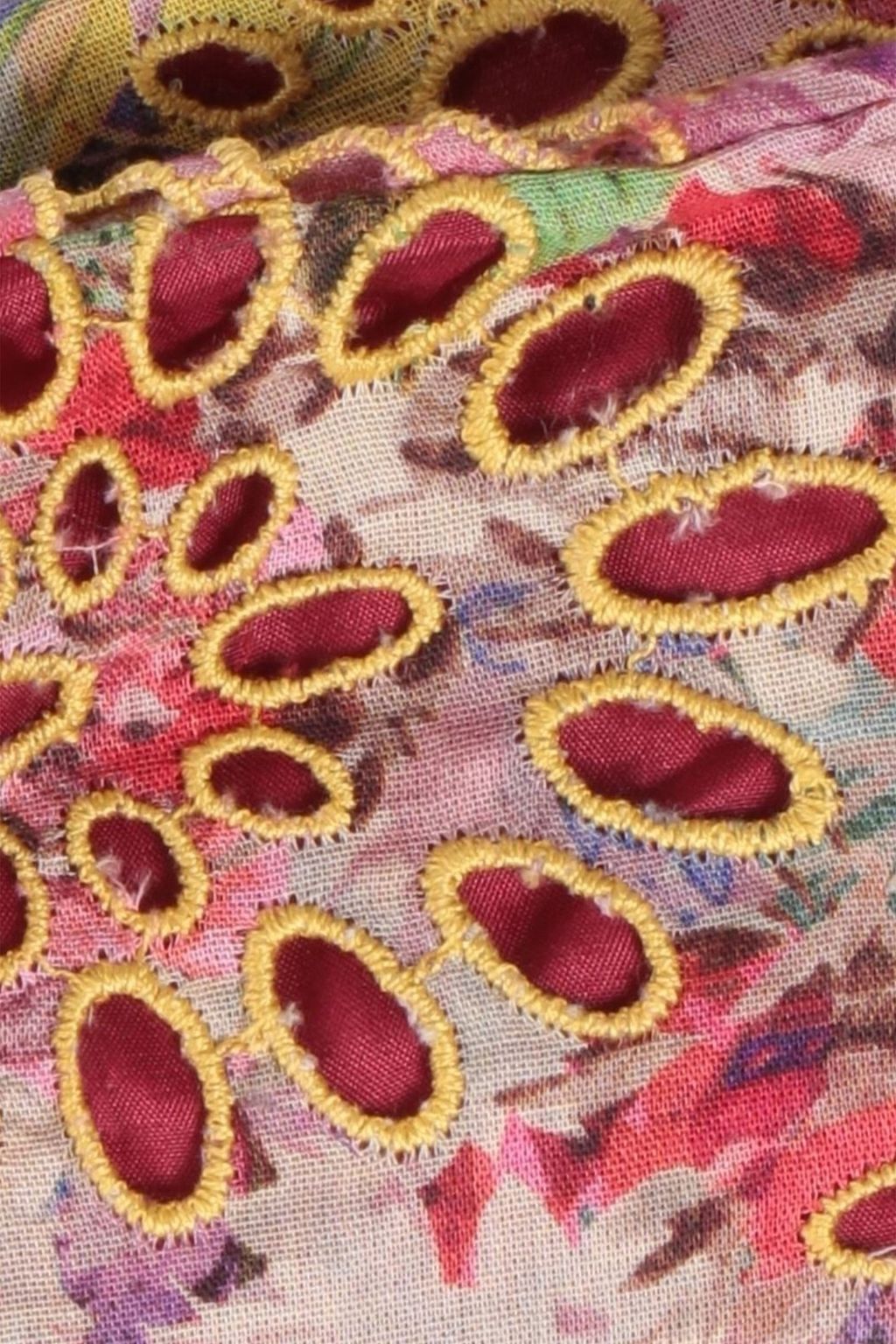 VALENTINO GARAVANI Floral-print broderie anglaise cotton-blend headband