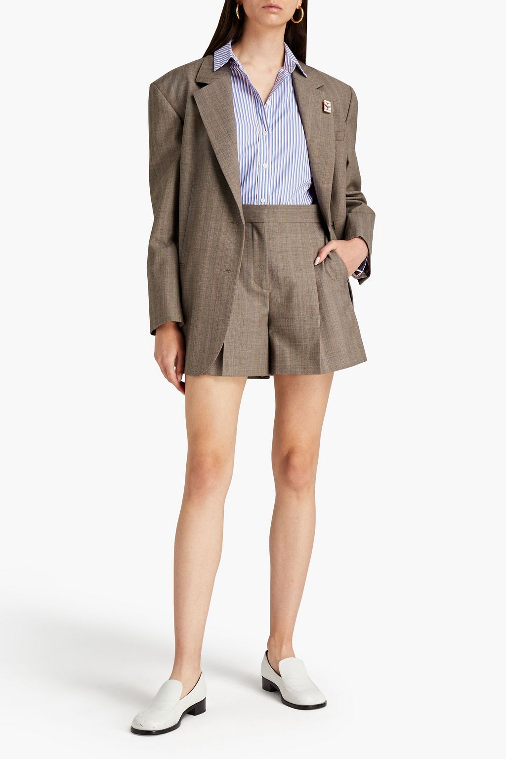 SANDRO Herringbone woven blazer