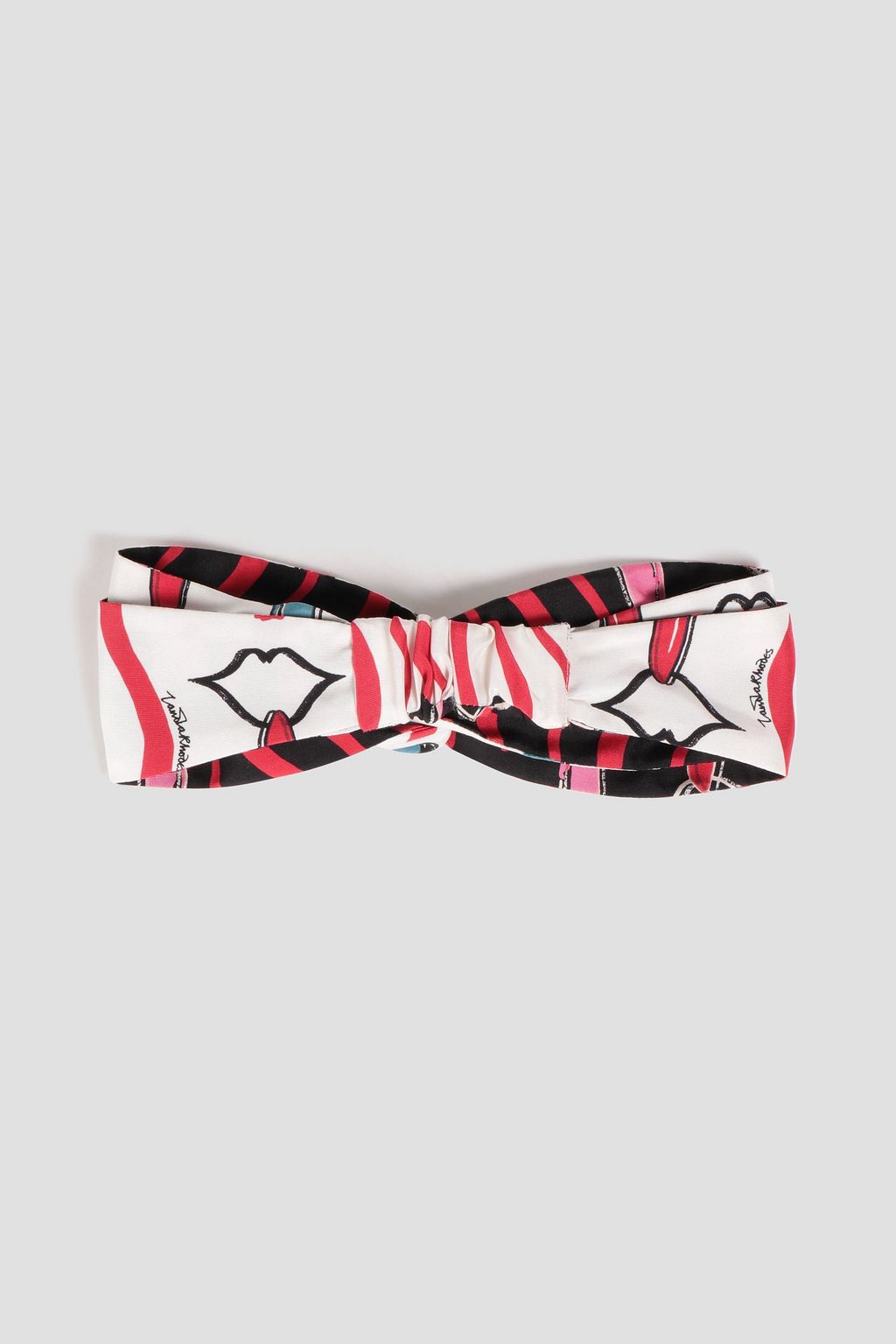 VALENTINO GARAVANI Twisted printed silk-twill headband