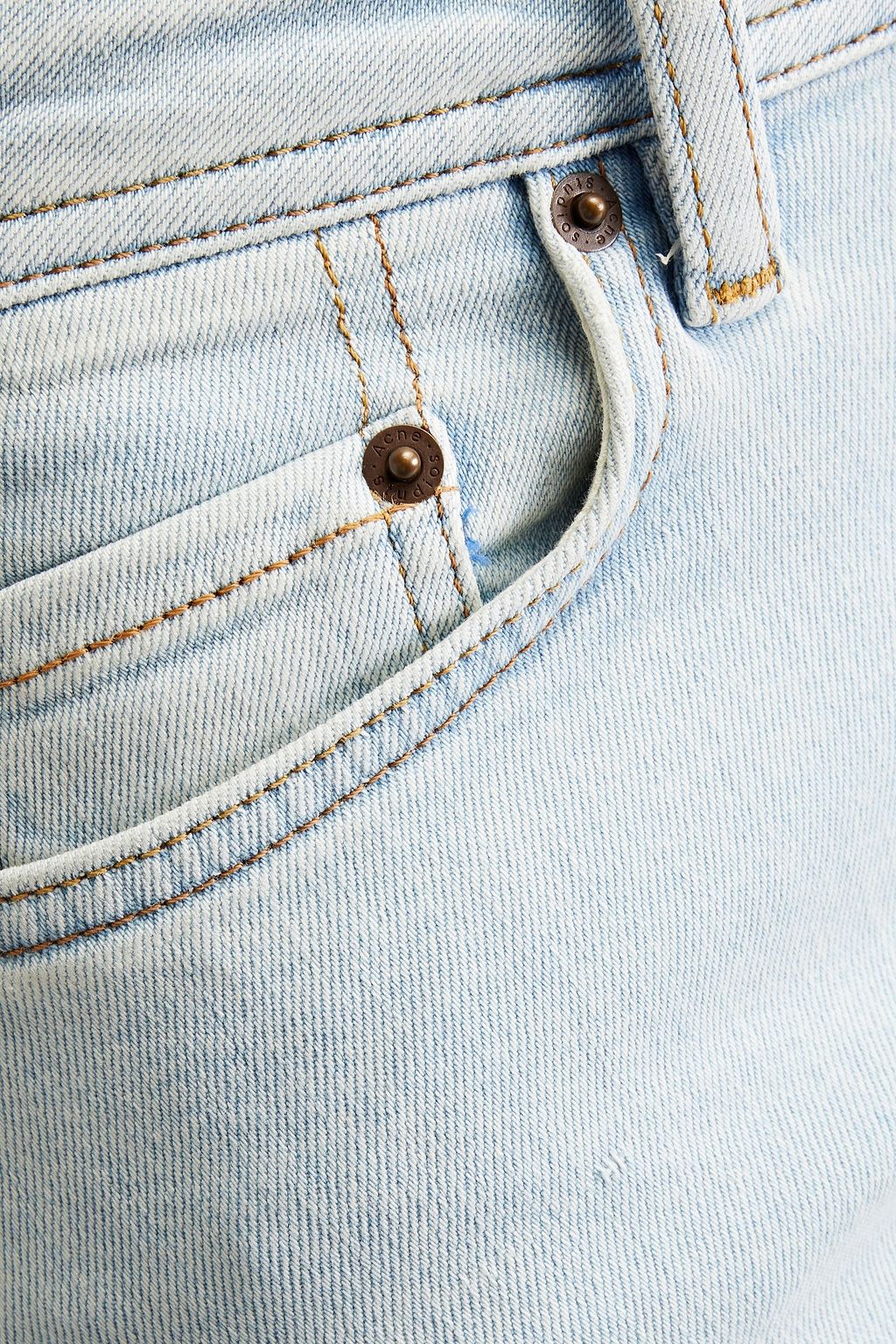ACNE STUDIOS BLÅ KONST Climb tief sitzende Skinny Jeans in ausgewaschener Optik