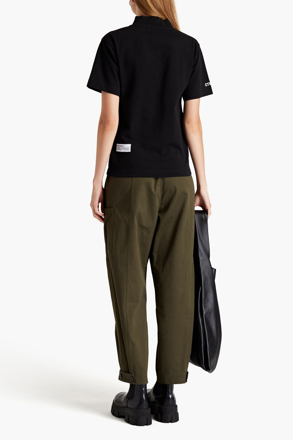 HERON PRESTON APPLIQUÉD EMBROIDERED COTTON-JERSEY T-SHIRT