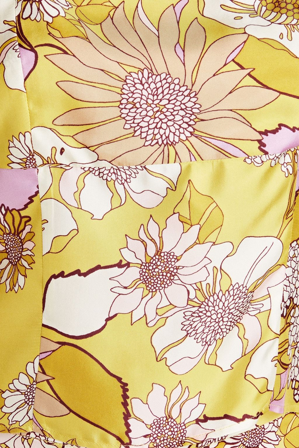 SANDRO Floral-print silk-twill top