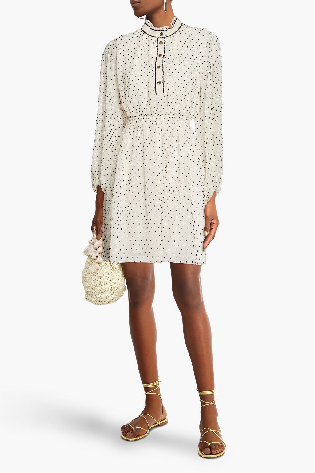 SANDRO Swiss-dot mini dress | THE OUTNET